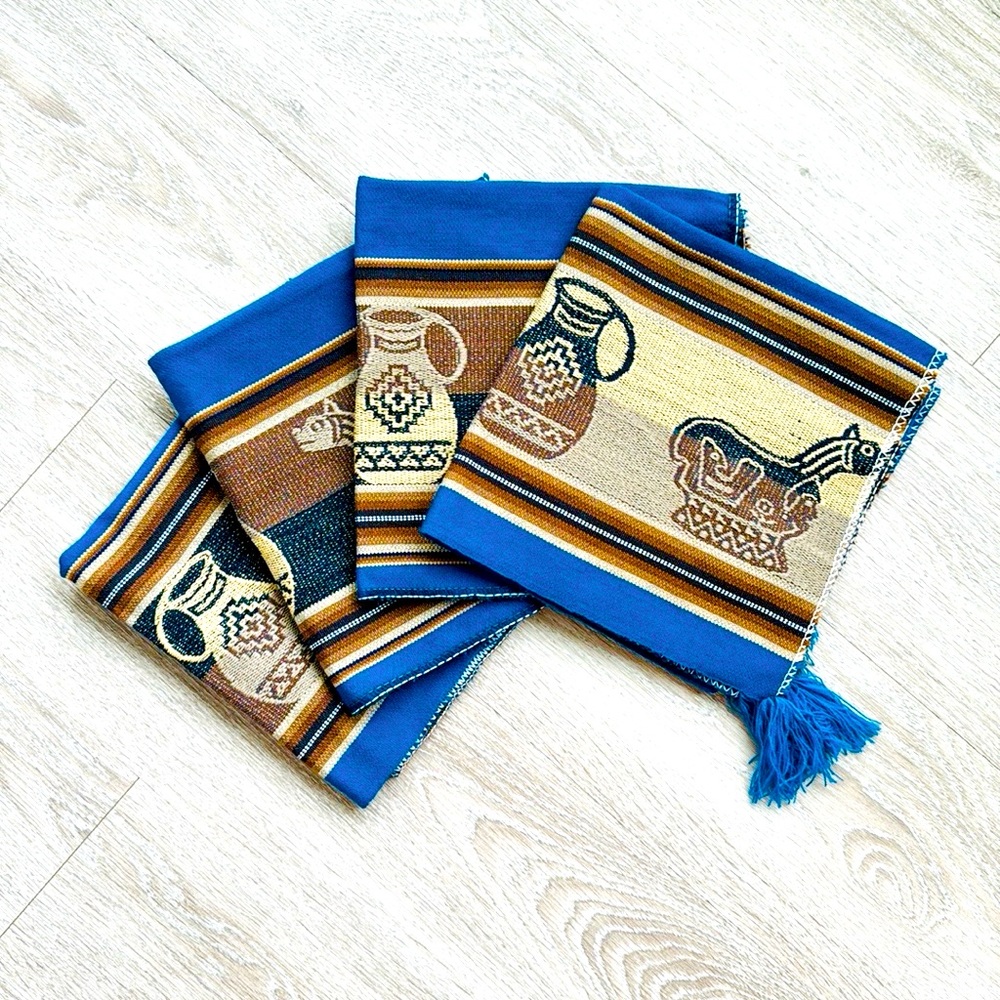 Bolivian Aguayo Authentic Mesa Cloth 4 pc